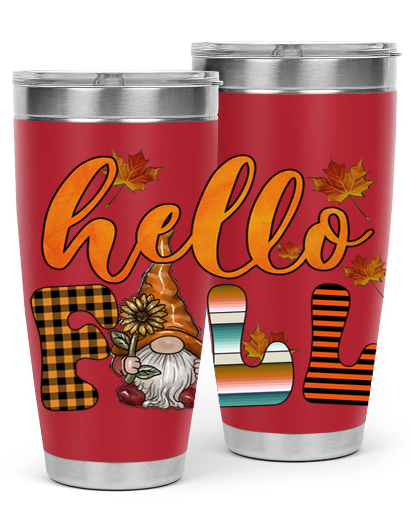 HelloFallVintageGnome 299#- fall- Tumbler