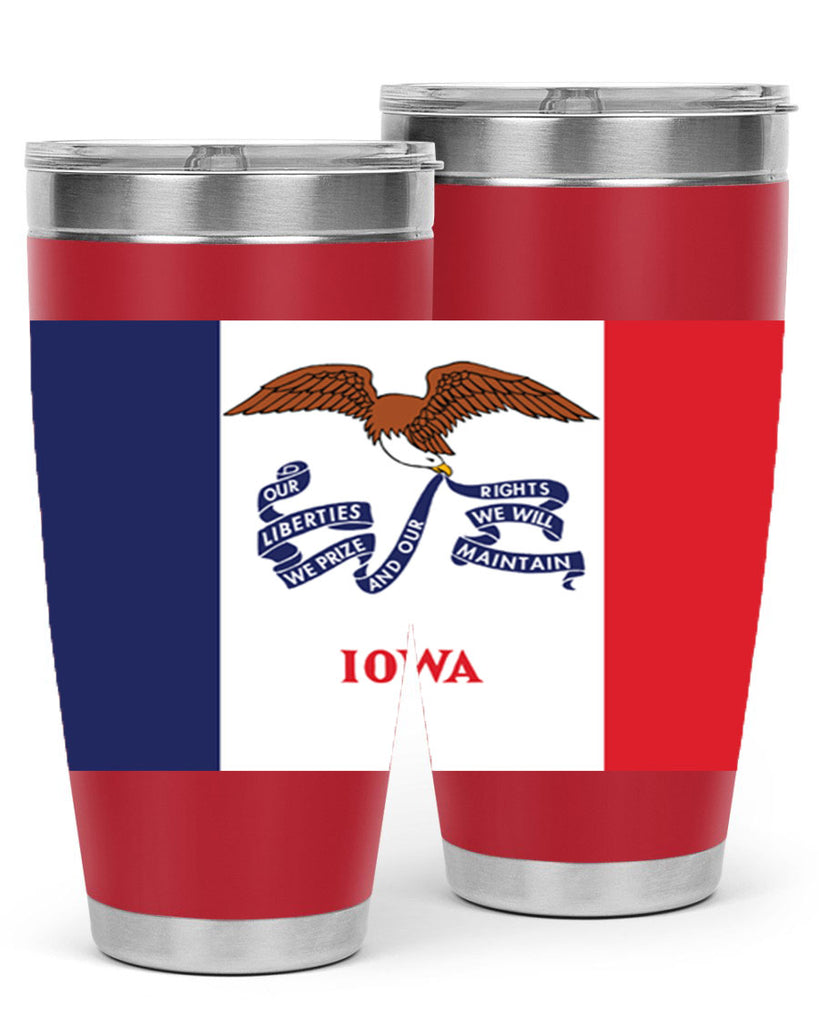Iowa 37#- Us Flags- Tumbler