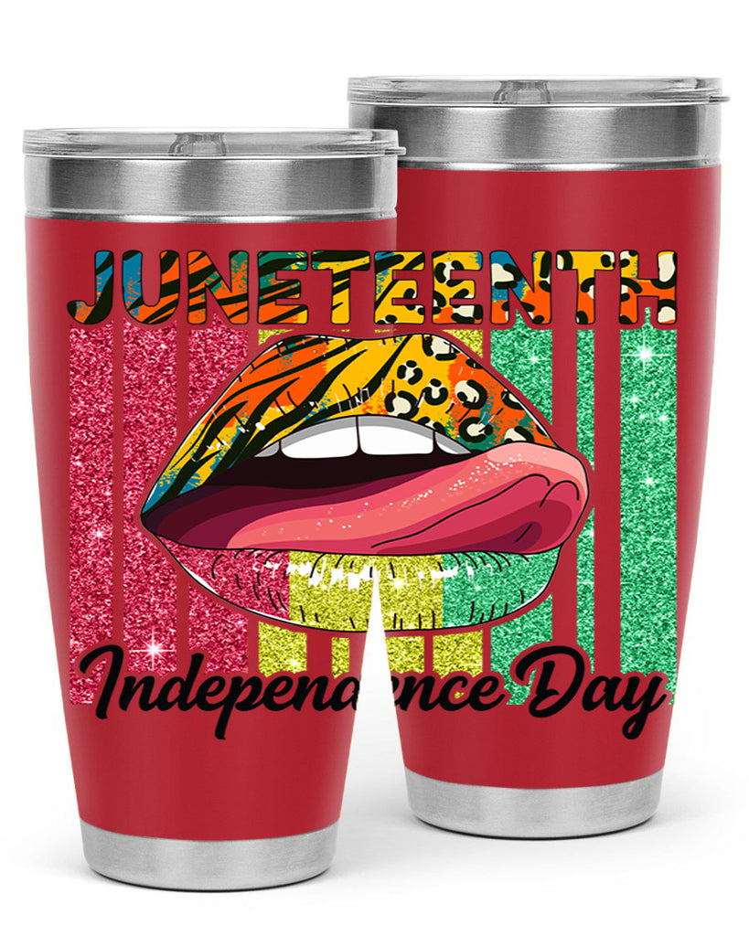 Juneteenth Independence Day Sexy Lip Png 11#- Juneteenth- tumbler
