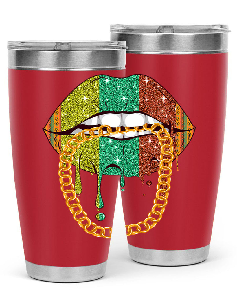 Juneteenth Women Melanin Girl Lips Png 25#- Juneteenth- tumbler