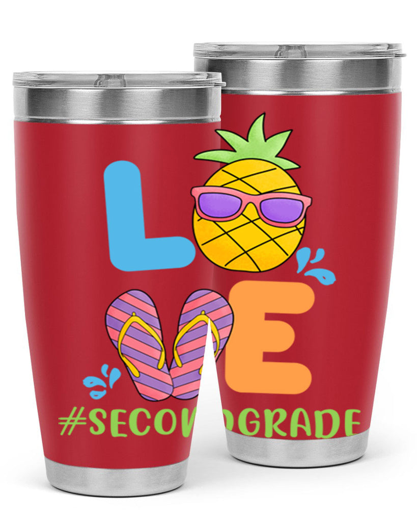 LOVE 2nd Grade Summer Pineapple 17#- second grade- Tumbler