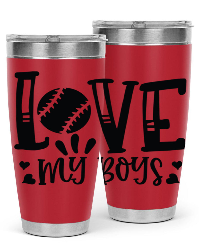 Love My Boys 2053#- baseball- Tumbler