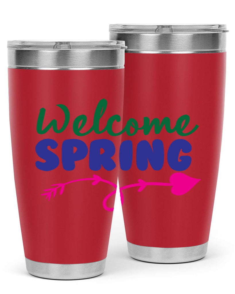 Welcome Spring 581#- spring- Tumbler
