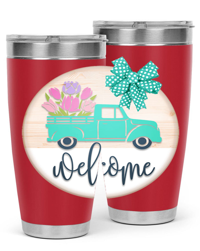 Welcome spring truck Mockup578#- spring- Tumbler