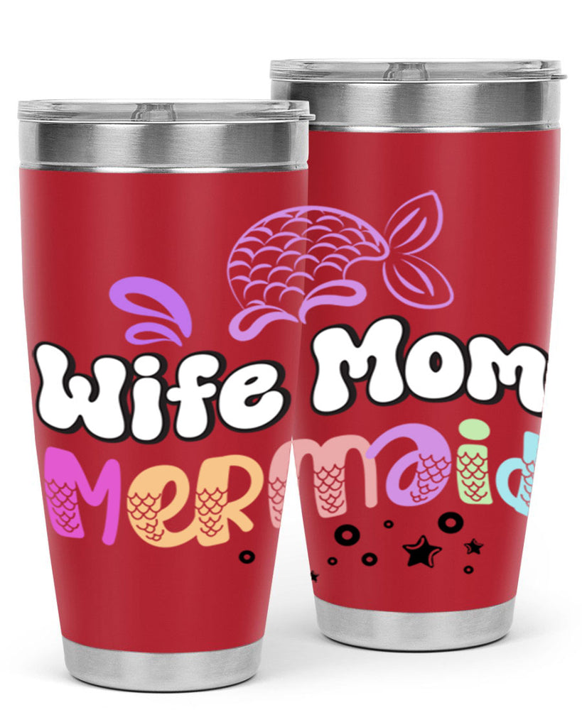 Wife Mom Mermaid 676#- mermaid- Tumbler
