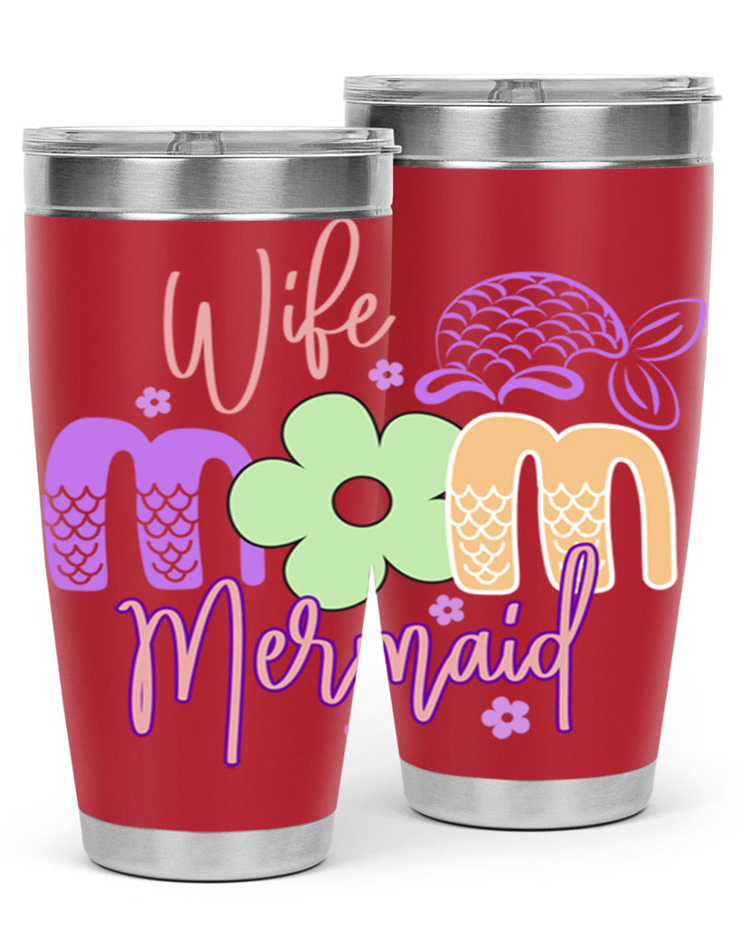 Wife Mom Mermaid 677#- mermaid- Tumbler