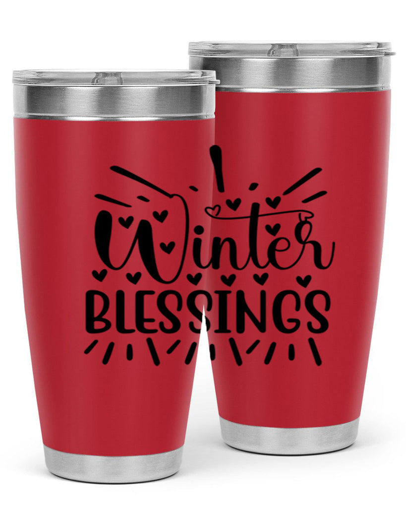 Winter Blessings 491#- winter- Tumbler
