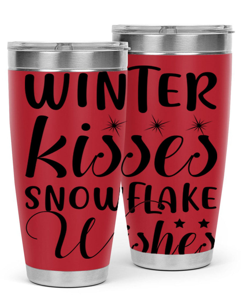 Winter Kisses Snowflake Wishes 561#- winter- Tumbler