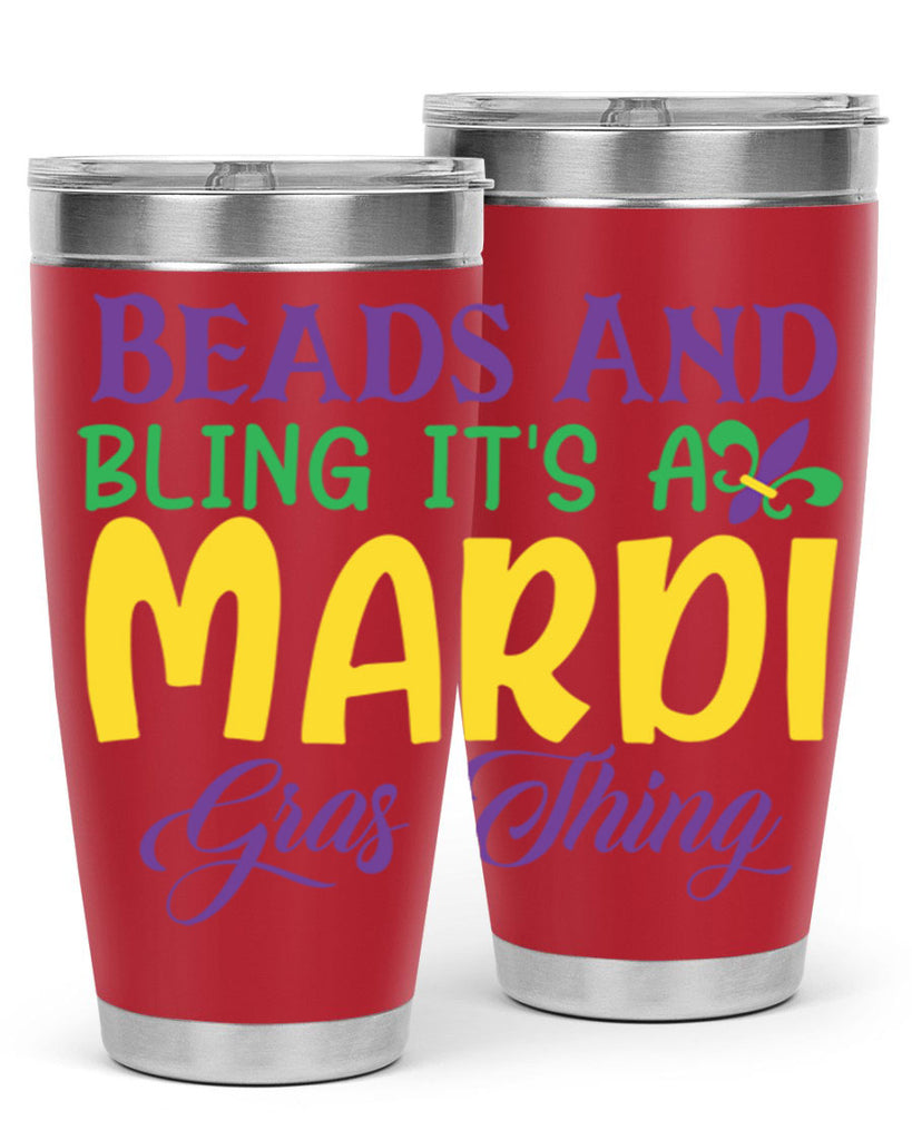 beads and bling its a mardi gras thing 86#- mardi gras- Tumbler
