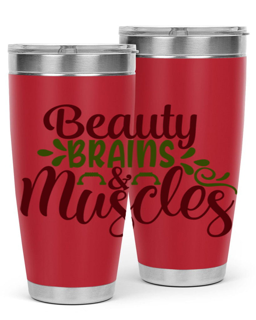 beauty brains muscles 52#- gym- Tumbler