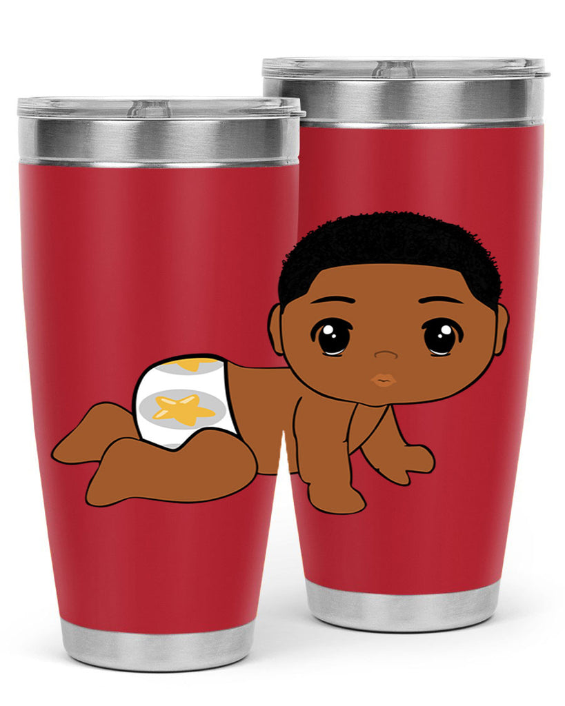 black baby boy 3#- black men - boys- tumbler