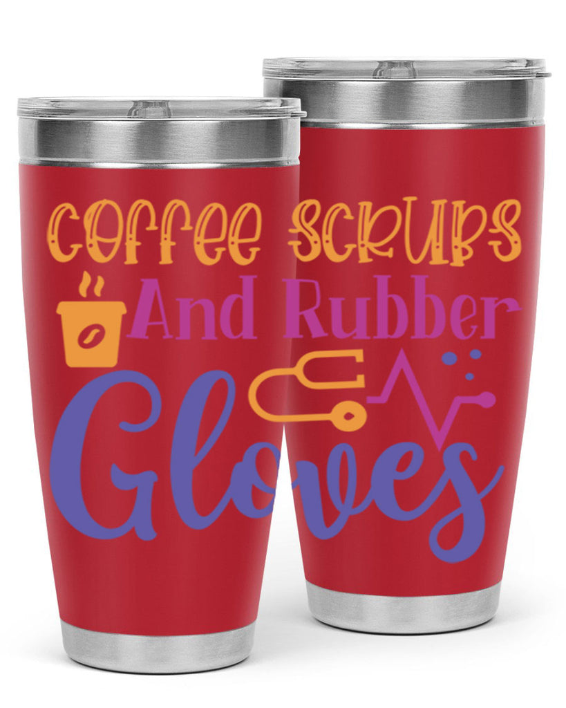 coffee scrubs and rubber gloves Style 392#- nurse- tumbler