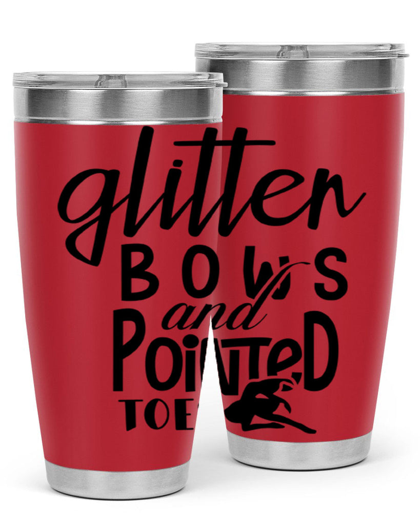 glitter bows and pointed toes 42#- ballet- Tumbler