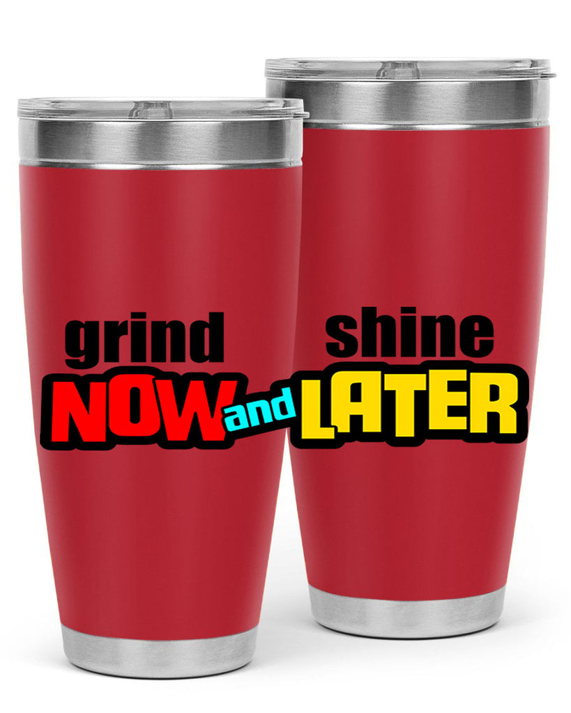 grind now and shine later 142#- black words phrases- Cotton Tank
