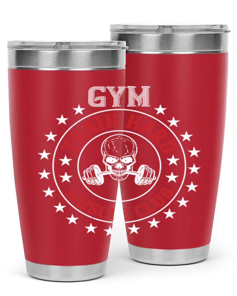 gym train hard mucle club 95#- gym- Tumbler