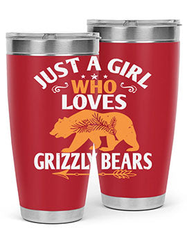 just a girl who loves Grizzly Bears 20#- Bears- Tumbler
