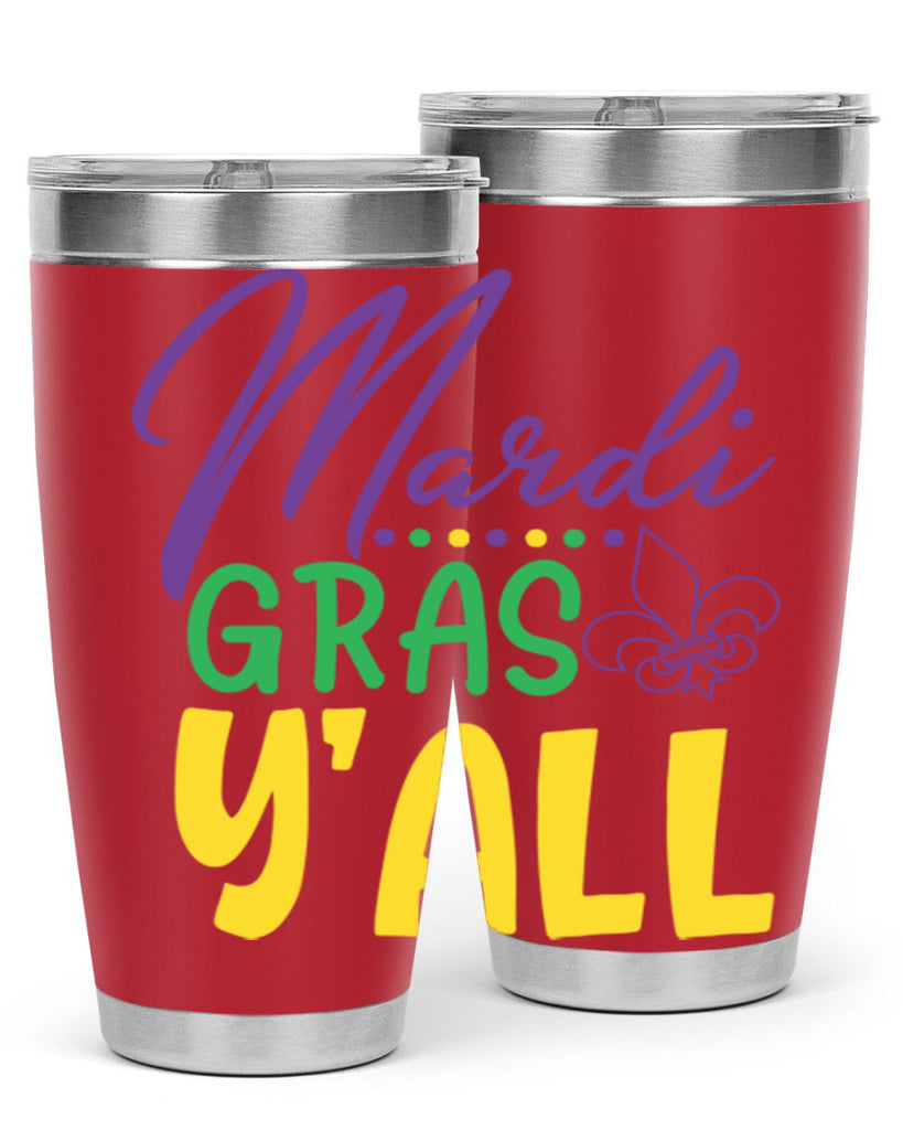 mardi gras yall 77#- mardi gras- Tumbler