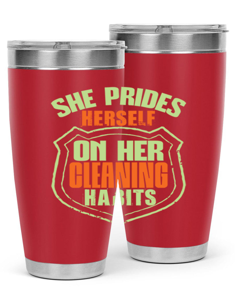 she prides hereself on her cleaning habits Style 15#- cleaner- tumbler