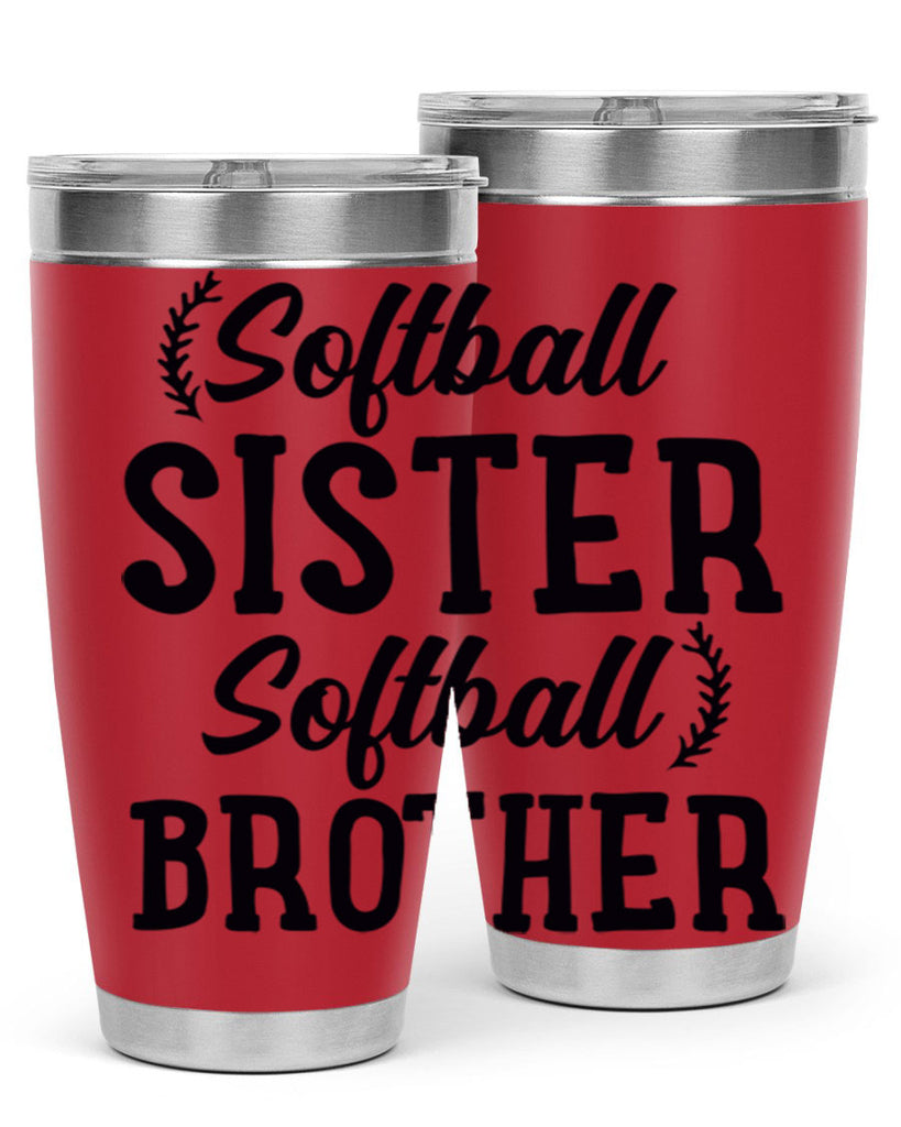 softball sister softball brother 2273#- softball- Tumbler