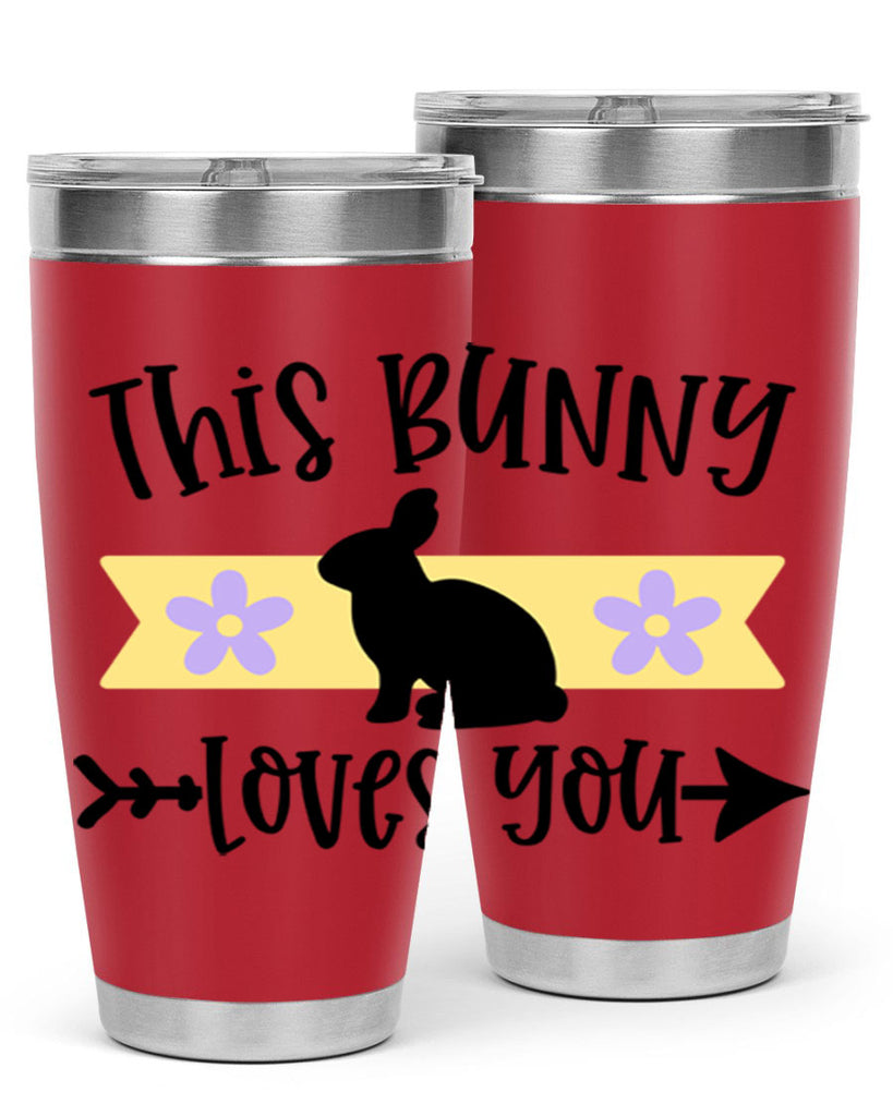 this bunny loves you 10#- easter- Tumbler