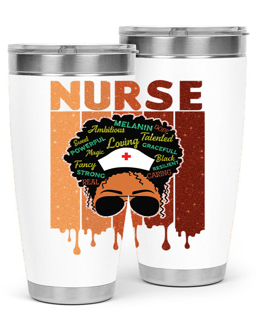 Black Nurse African Melanin Juneteenth 22#- Juneteenth- tumbler