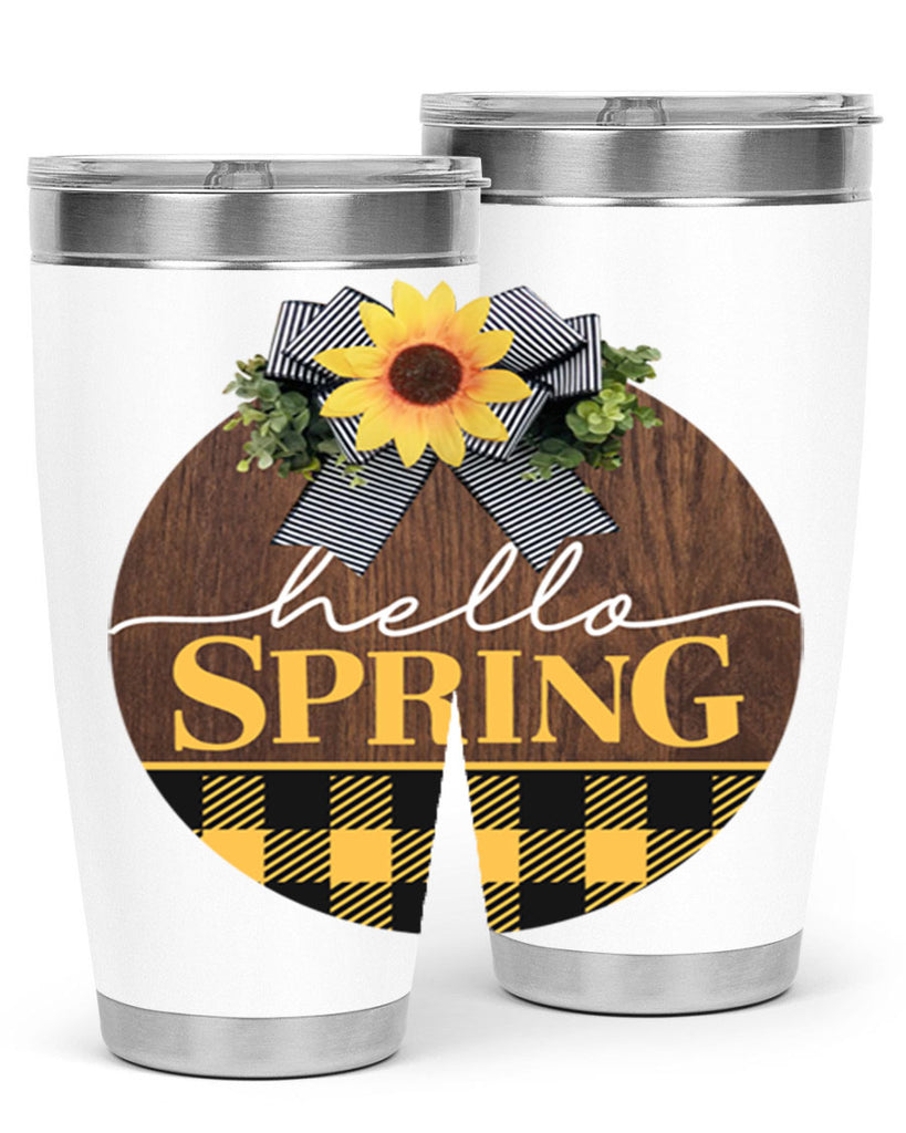 Hello Spring plaid Mockup 204#- spring- Tumbler