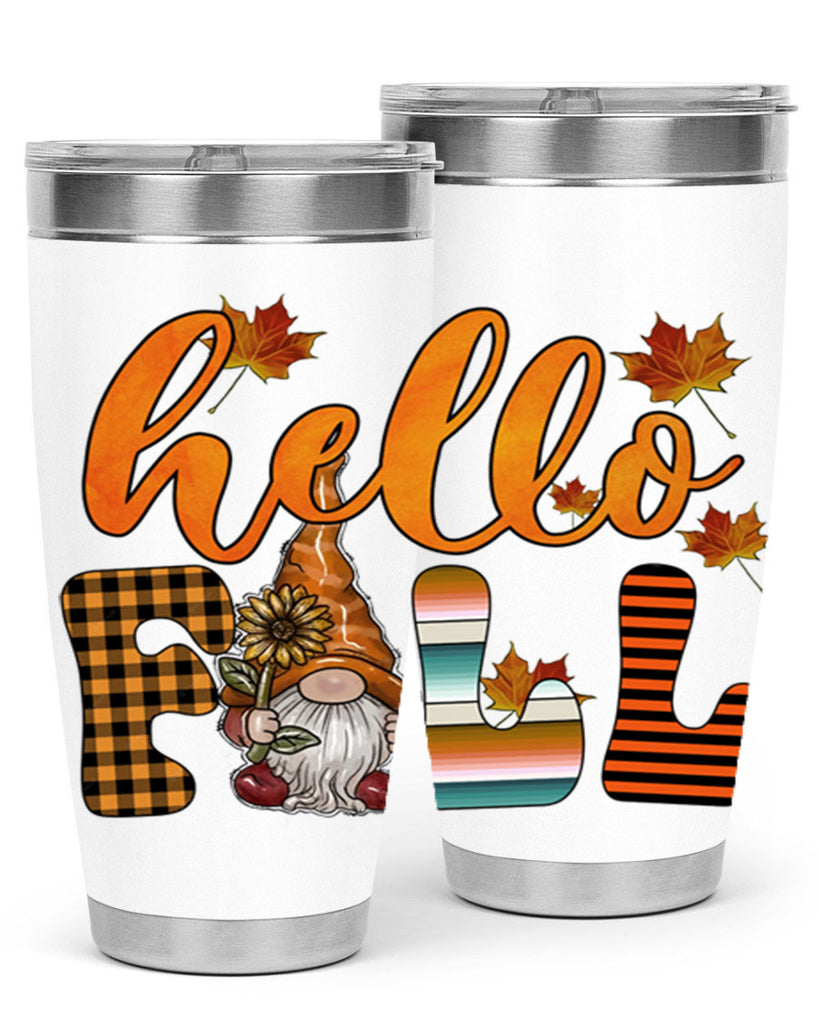 HelloFallVintageGnome 299#- fall- Tumbler
