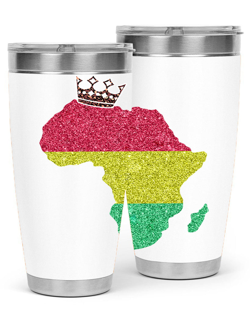 Juneteenth Crown Africa Flag 6#- Juneteenth- tumbler