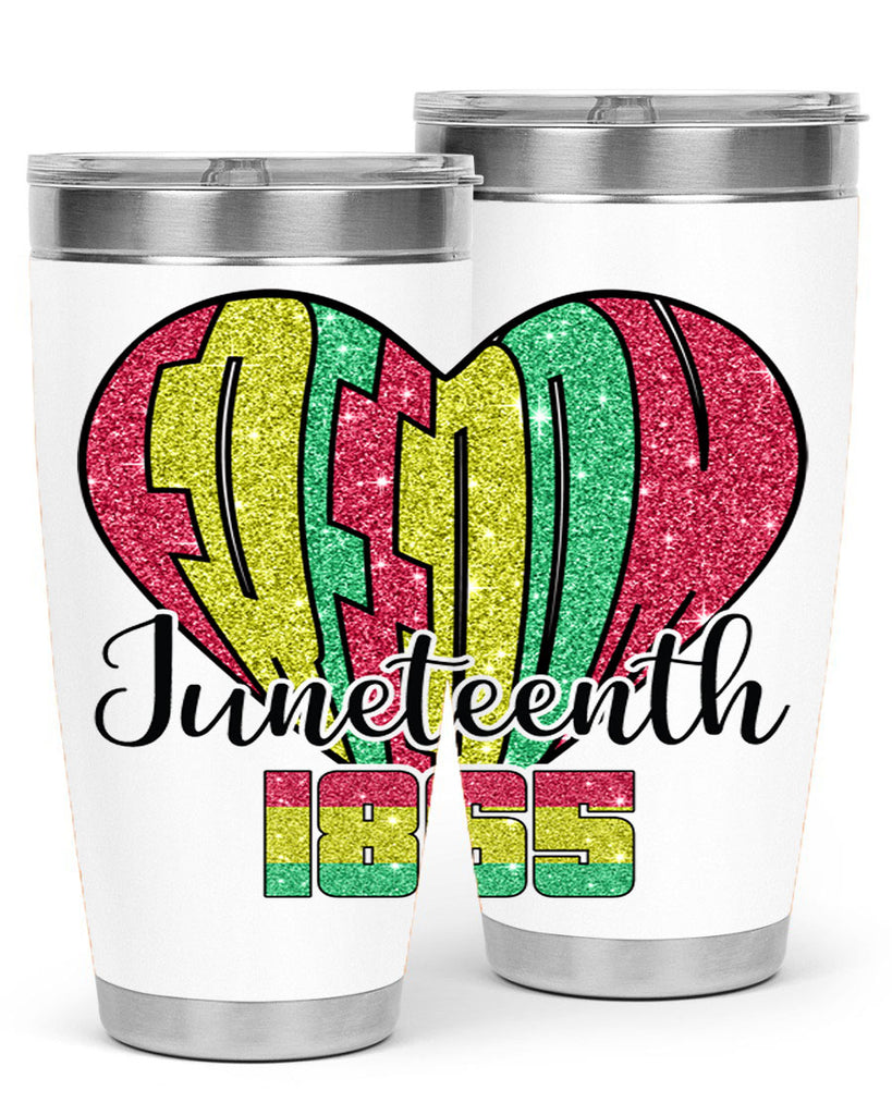 Juneteenth Since 1865 Heart 20#- Juneteenth- tumbler