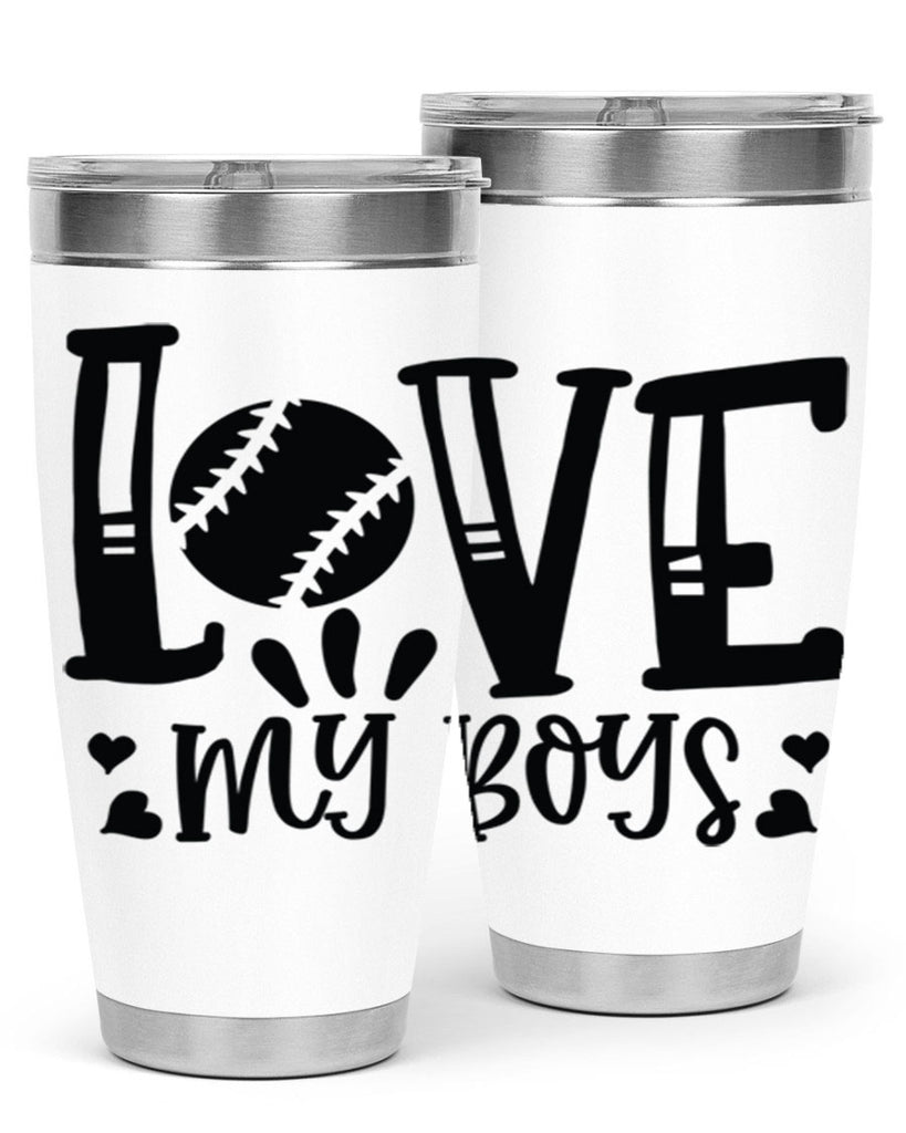 Love My Boys 2053#- baseball- Tumbler