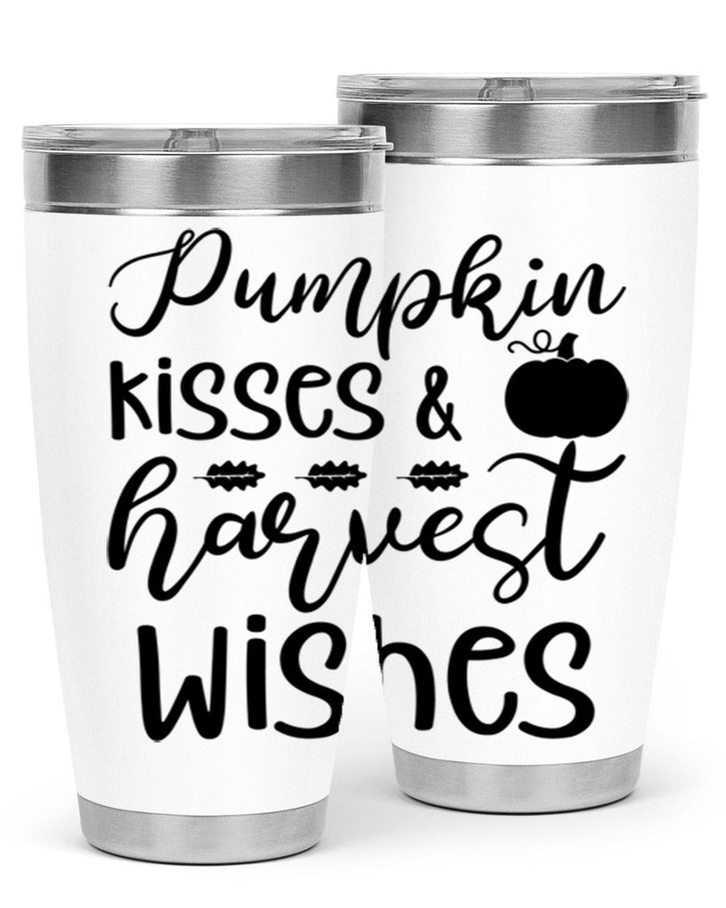 Pumpkin Kisses Harvest Wishes 525#- fall- Tumbler