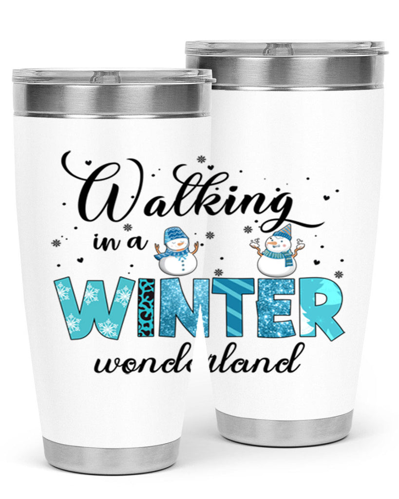 Walking in a winter wonderland 443#- winter- Tumbler