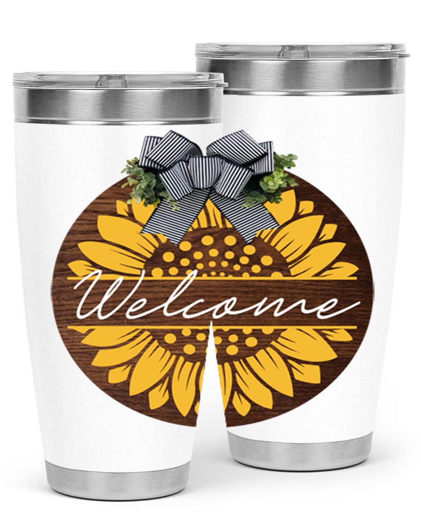 Welcome Sunflower Mockup584#- spring- Tumbler