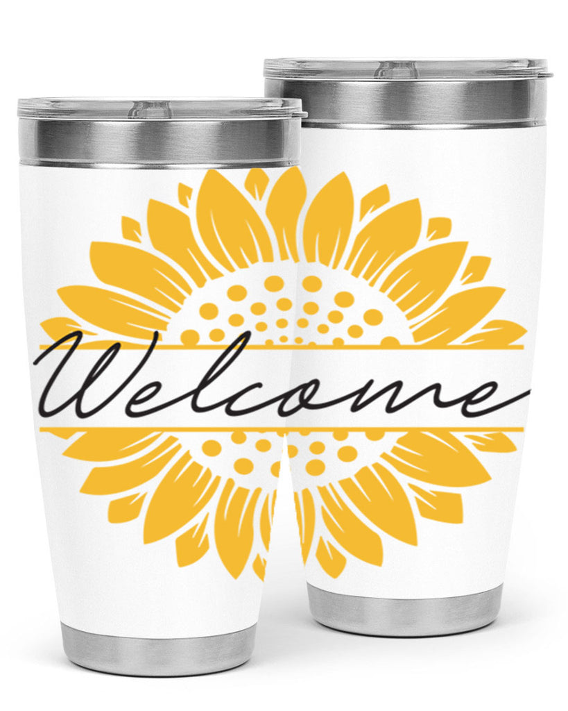 Welcome Sunflower585#- spring- Tumbler