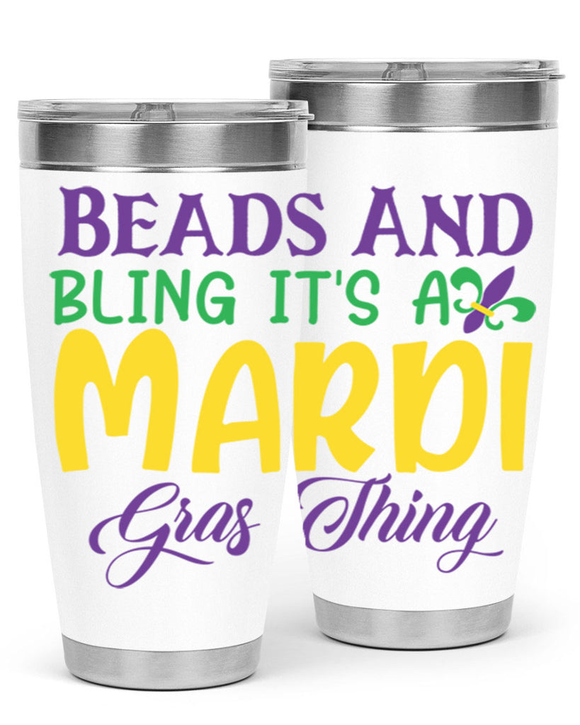beads and bling its a mardi gras thing 86#- mardi gras- Tumbler