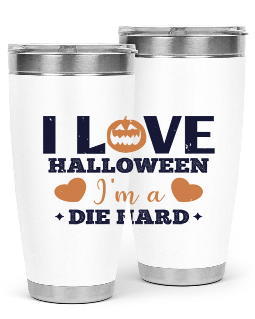i love halloween im a die hard 150#- halloween- Tumbler