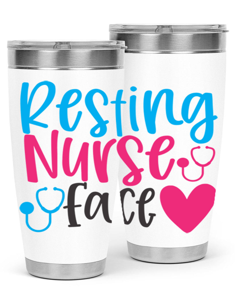 resting nurse face Style 355#- nurse- tumbler