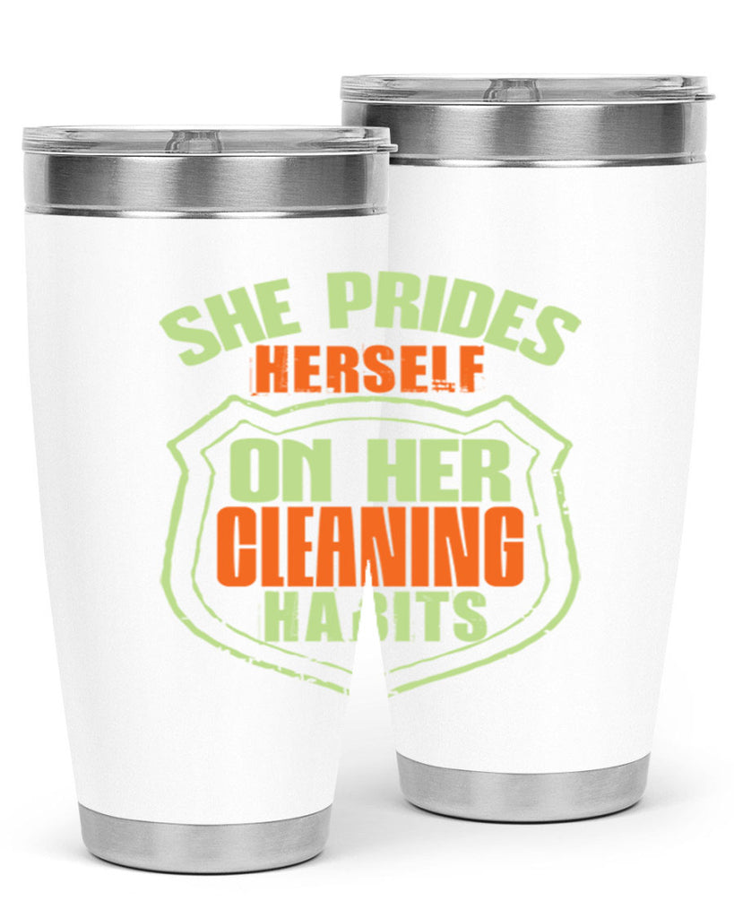 she prides hereself on her cleaning habits Style 15#- cleaner- tumbler