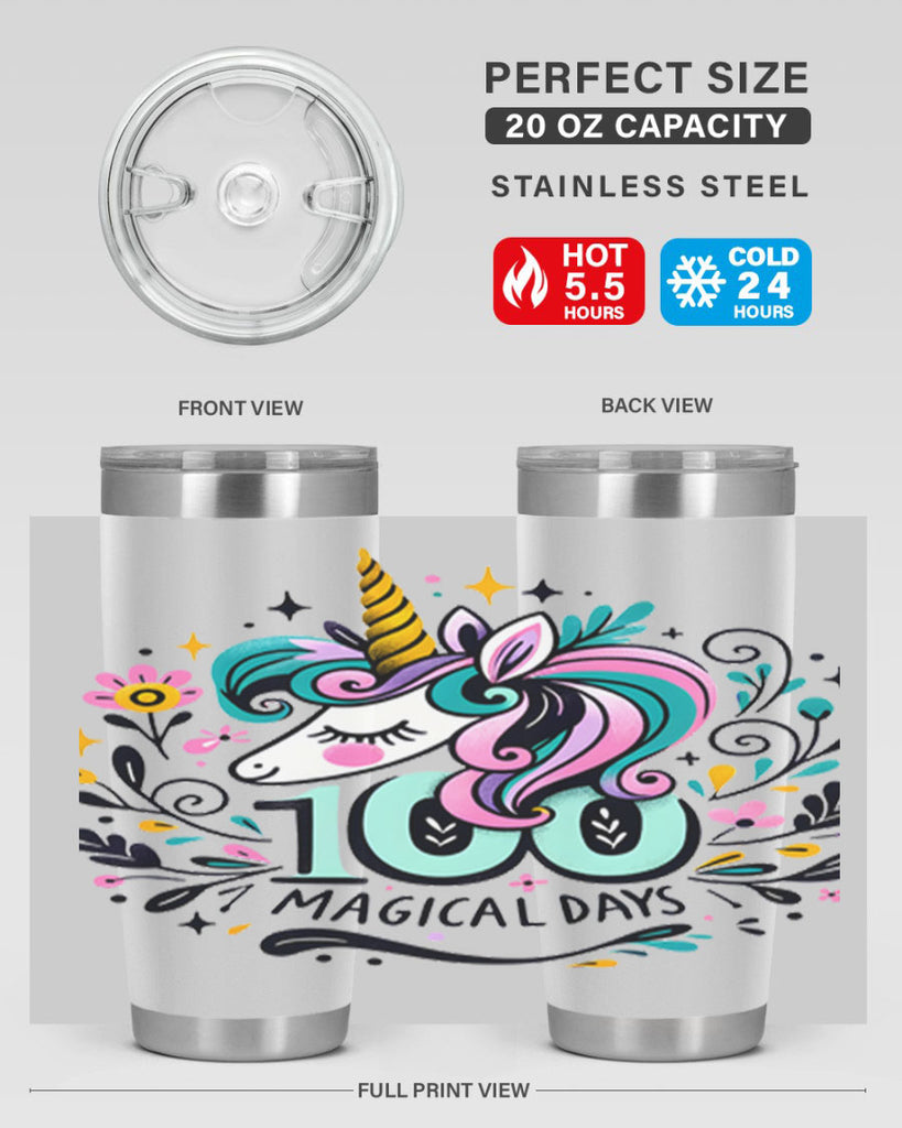 100 Day Magical Sublimation 27#- 100 days of school- Tumbler
