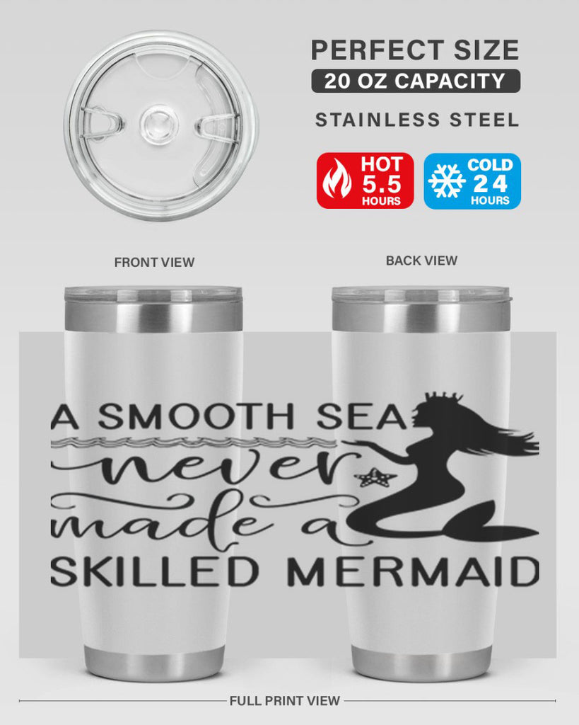 A smooth sea never made 12#- mermaid- Tumbler