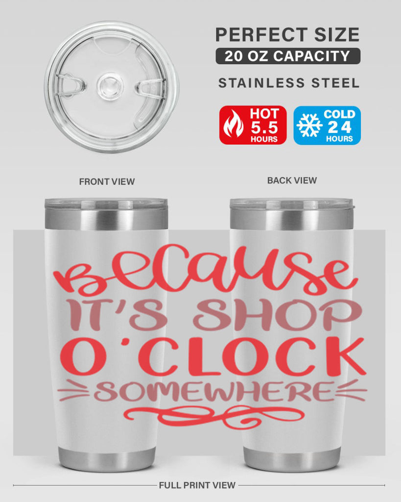 Because Its Shop Oclock Somewhere 19#- fashion- Cotton Tank