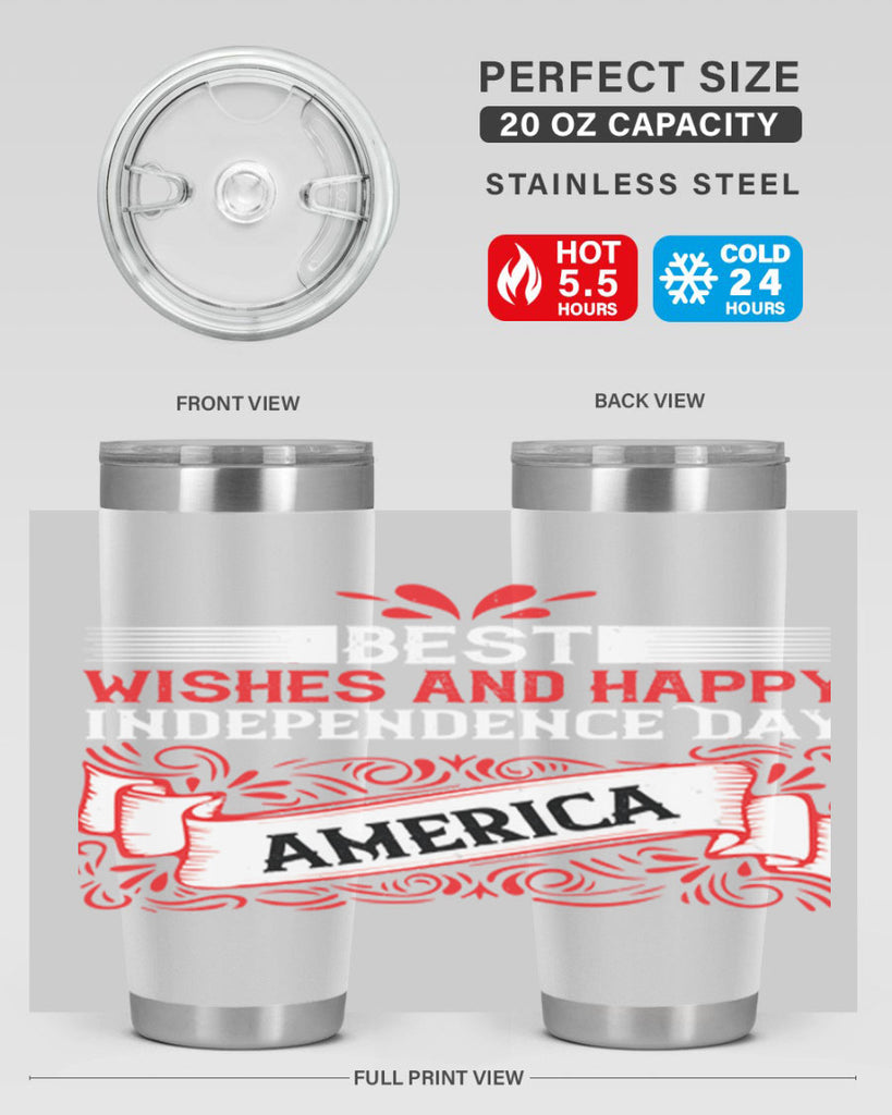 Best wishes and happy Independence Day america Style 86#- Fourt Of July- Tumbler