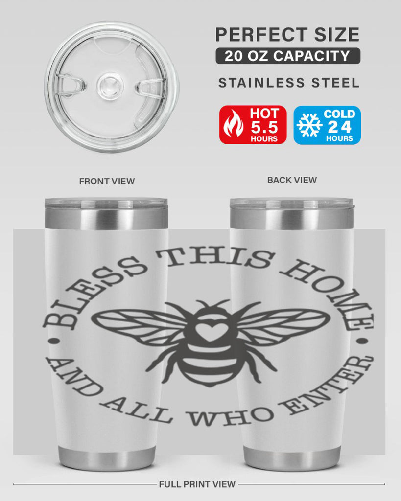 Bless this Home Bee59#- spring- Tumbler