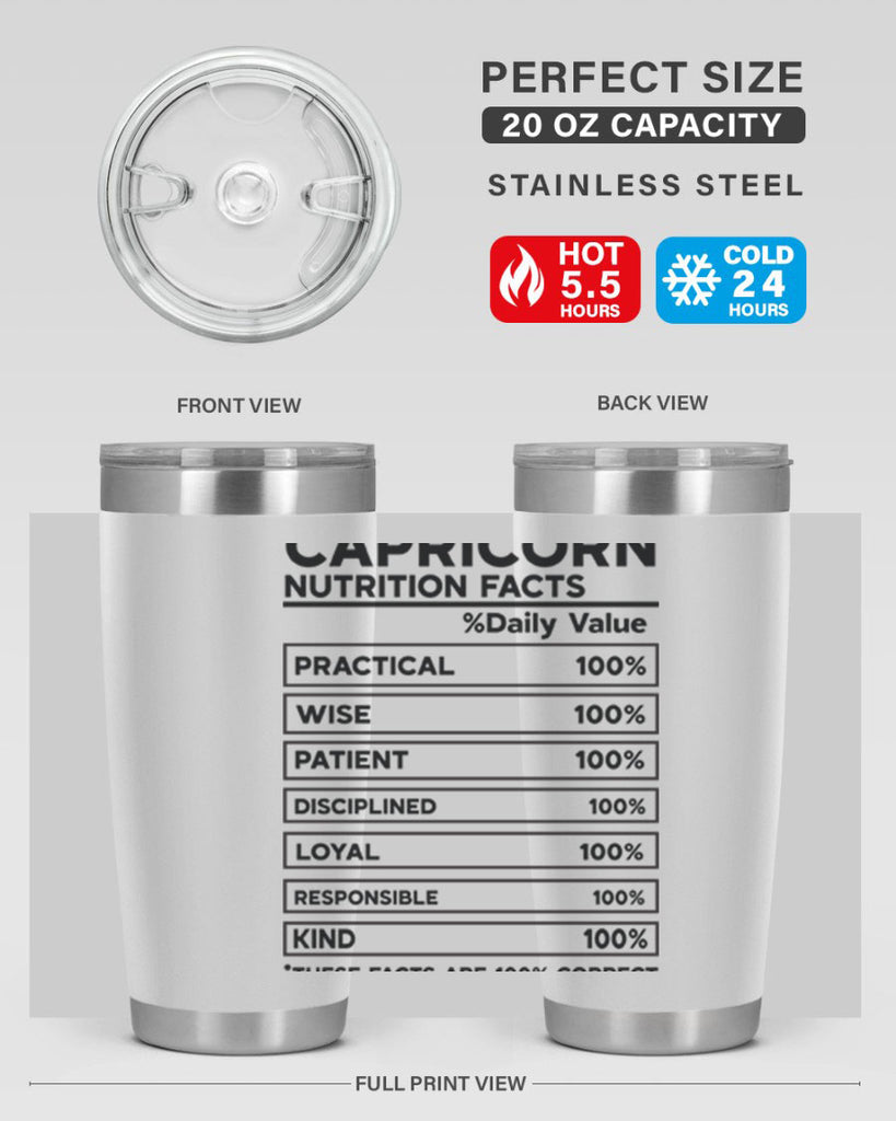 Capricorn Nutrition Facts 185#- zodiac- Tumbler