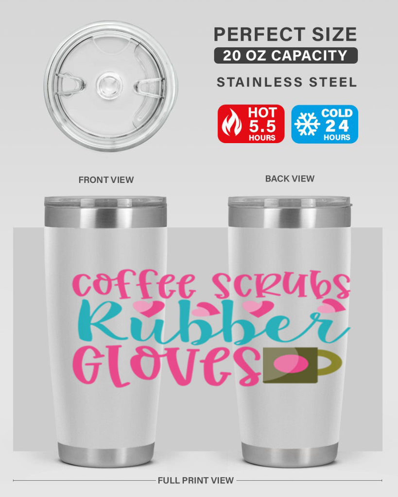 Coffee Scrubs Rubber Gloves Style Style 208#- nurse- tumbler