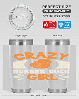 Crazy Rubber Duck Girl Style 4#- duck- Tumbler