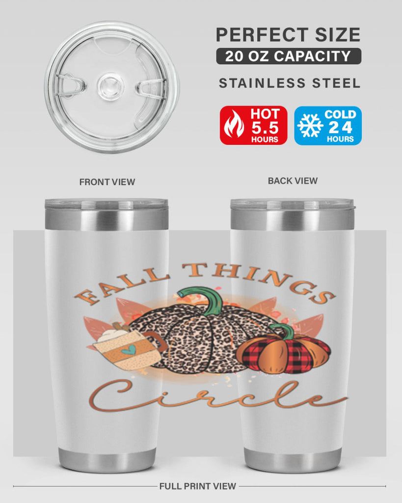 Fall Things Circle 133#- fall- Tumbler