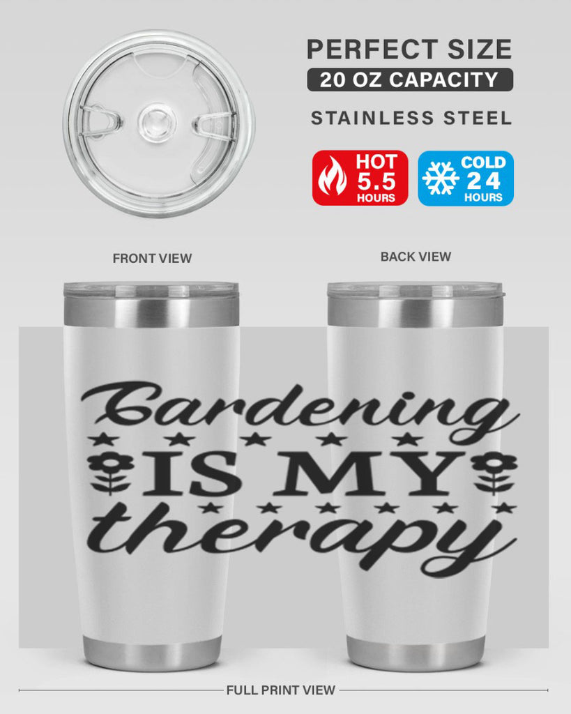 Gardening is my therapy  146#- spring- Tumbler