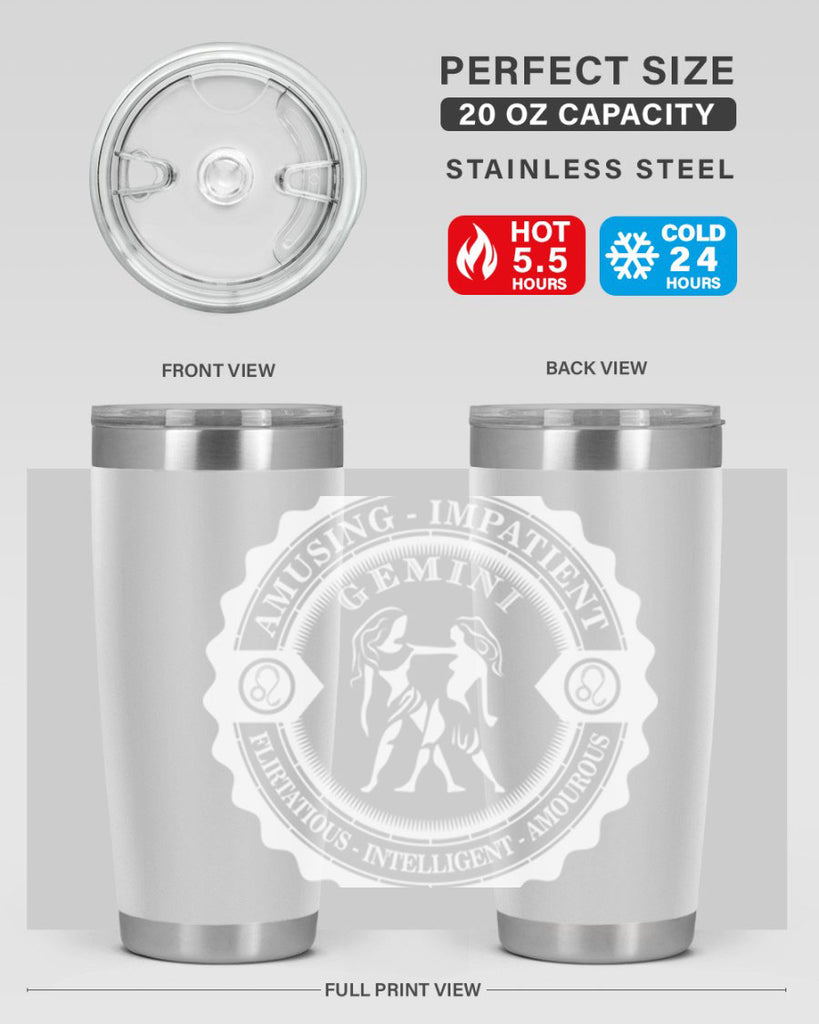 Gemini 12#- zodiac- Tumbler