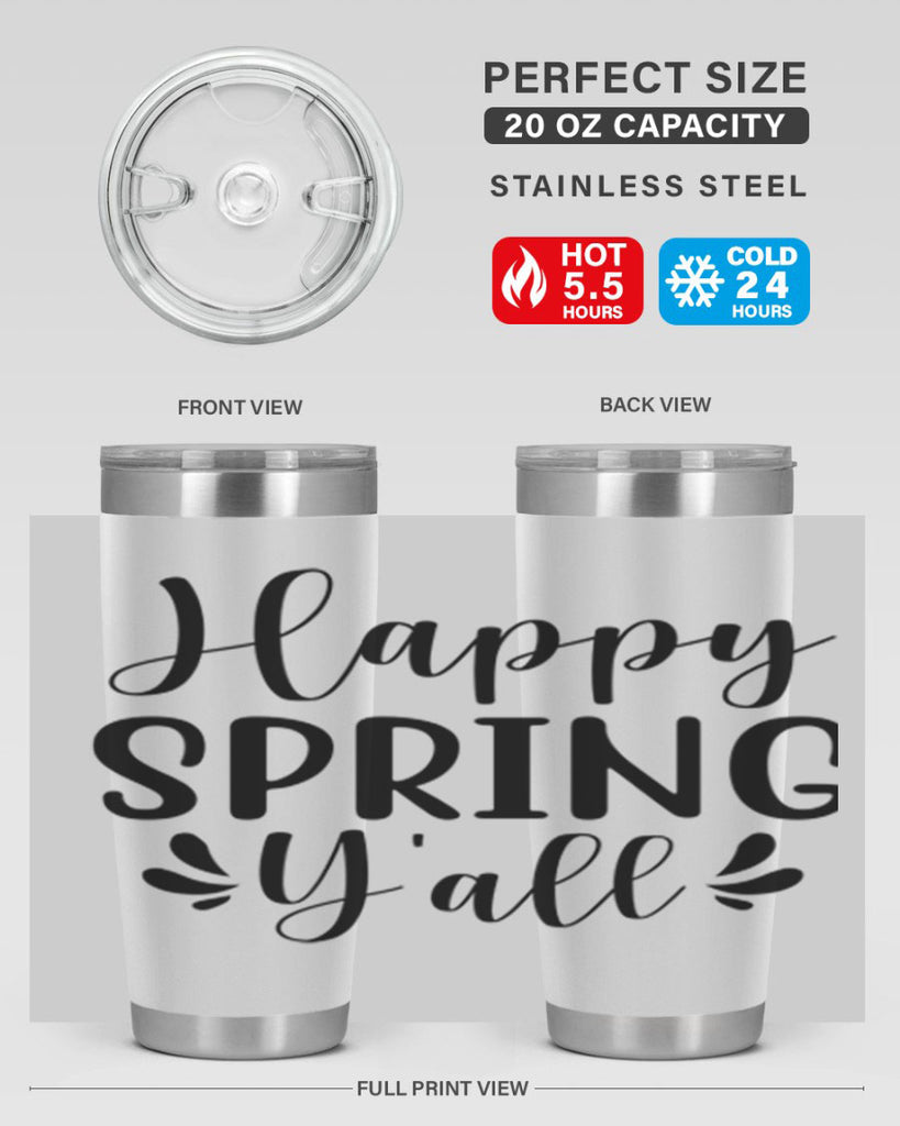 Happy Spring Y'all 163#- spring- Tumbler